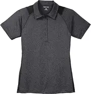 [SPORT-TEK] Ladies Heather Colorblock Contender Polo XXL Grph He/Black