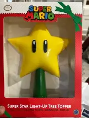 Super Mario Bros. 7-Inch Super Star Light-Up Holiday Tree Topper Xmas Party