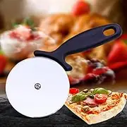 Food Grade Stainless Steel Pizza Cutter Round Pizza Cutter Mini Cutting Machine Bread Cake Knife Round Blade Cooking Pizza,Black