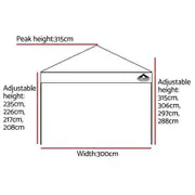 Instahut Gazebo Pop Up Marquee 3x3m Folding Tent Wedding Outdoor Camping Canopy Gazebos Shade Navy