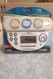 Sealed Vintage Coby CT-P650 Phone W/Caller ID and AM/FM Dual Alarm Clock Radio