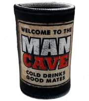 Welcome To The Man Cave Can Cooler Stubby Holder Holiday Gifts