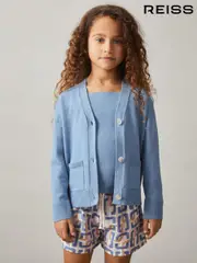 Reiss Blue Harper 4-9 yrs Compact Knit Top And Cardigan Set (AM5325) | $135