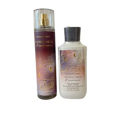 Bath & Body Works Snowflakes & Cashmere Mist & Body Lotion Set