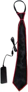 [SAFIGLE] 1 PC Light Up Necktie Creative Flashing Tie for Parties Halloween and Christmas Events Durable Costume Accessory to Distinctively Catch Attention the Crowd