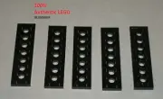 LEGO NEW 2x8 Black Technic Plate with Holes (5x) 373826 Brick 3738
