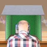 Green Portable Soundproof Booth Studio Sound Recording Desktop Soundproof Cover