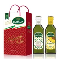 在飛比找PChome24h購物優惠-Olitalia奧利塔冷壓橄欖油+葵花油禮盒組(500mlx