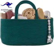 Baby Diaper Caddy Organizer for Girl Boy Rope Nursery Storage Bin Basket Portabl
