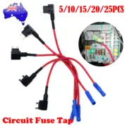 25PCS Car Auto Add-a-Circuit Tap Adapter 15A Small Blade Piggy Back Fuse Holder