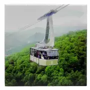 Gatlinburg Tennessee Ceramic Tile Trivet Coaster Travel Souvenir 4" x 4"