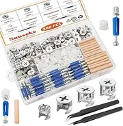 Sunxeke 380PCS Cam Locks for Furniture,Include 300 Multi-Size Cam Bolt & Nuts Set and 80 Wood Dowel Pins,3-in-1 Eccentric Wheels Furniture Cam Lock Fasteners for Cabinet,Wardrobe and Drawer