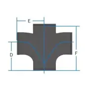 Winston Basics 1854 3X2 NH CI SAN Cross 3" NPT Cast Iron Fitting