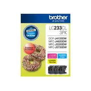 Brother LC-233 CMY 3 Colour Value Pack
