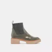 Dolce Vita Women's Saline H2O Boots in Dark Olive Crinkle Patent