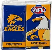 AFL West Coast Mascot Pocket Tissues (Pack of 4)