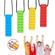 Chew Necklace Autism Chew Necklace 4PCS Sensory Necklace Set Chew Necklaces f...
