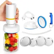Mason Jar Vacuum Sealer, Electric Vacuum Sealer for Jars with Wide/Regular Mouth Accessories, Can Vacuum Seal Pump Kit