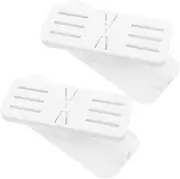 HOUDERCO 2pcs Self Adhesive Power Strip Holder Punch Wall Mounted Socket Rack Durable Organizer for Smooth Surfaces Easy Installation Traceless Design for Home Use