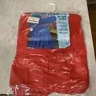 72" Round Tablecloth Topper Ruffle Edge Red. New!