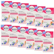 12x Veet Easy Gel Legs and Body Wax Strips Almond Oil 20 Pack EXP 11/2025