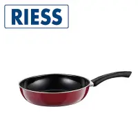 在飛比找momo購物網優惠-【Riess】酒紅色琺瑯平底鍋28cm 0057-008