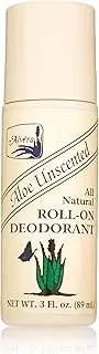 Alvera - All Natural Roll-On Deodorant Aloe Unscented Unscented - 3 fl. oz.