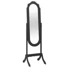 Free Standing Mirror Black 45.5x47.5x160 cm Engineered Wood vidaXL