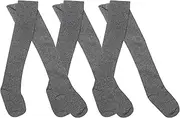 Bonjour - Girls (3 Pack) Multibuy Cotton Rich Plain Tights For School Every Day Wear Breathable Thick Warm Smart Casual Tights