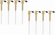 Jindizi Coffee Syrup Pump Dispenser, 8Pcs Coffee Syrup Pump with 8 Tip Covers Reusable Pump Bottle for Coffee Syrup Gold Pump Dispenser Replacement for Drink House Home