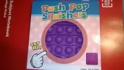 NEW~Push POP Squishers~Fidget Square Purple~Calms Anxiety~100% Silicone~5+