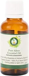 Khus Essential Oil | Vetiveria Zizanioides | Khus Oil | 100% Pure Natural | Steam Distilled | Therapeutic Grade | 30ml | 1.01oz By R V Essential