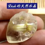 [DISK水晶][金黃閃亮]金黃鈦晶蜻蜓水晶雕墜(已打墜孔)GP-07