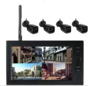 Digital 4 Wireless CCTV Home Security Camera with 7'' LCD Monitor DVR Recorder