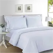 [Hotel Signature] Sateen 800 Thread Count Supima Cotton Sheet Set (Bright White, Queen)