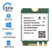 WiFi 6E MT7922A22M RZ616 M.2 2230 Card Tri-Band 5374Mbps Bluetooth Wireless Card