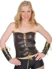 Warrior Girl Corset Arm Cuffs Xena Gladiator Viking Spartan Costume Accessory