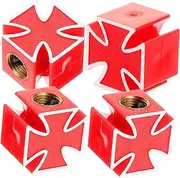 Amosfun 4 pcs Tire Valve Caps Durable and Covers for Cars Trucks Bikes Protects Valve Stems Easy Installation Safe and Useful Prolongs Lifespan