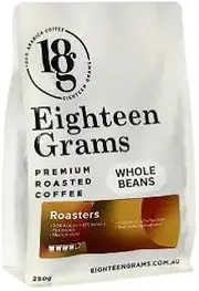 18 Grams Roasters – Premium Roasted Coffee Beans, Full-Bodied with Chocolate & Toffee Finish, Blend of Guatemalan, Brazilian & Indian Robusta, 250g