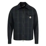[Moncler] Moncler Plaid Zip-up Shirt Jacket L BLUE/GREEN