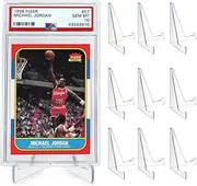 tutata PSA Graded Card Stands, Trading Card Display Stand Mini Easel Holder, Clear Card Stands for BGS, PSA, SGC Baseball Sports Card- 10 Pack