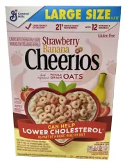 Cheerios Strawberry Banana Whole Grain Oat Cereal 14.9 oz General Mills