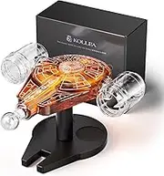 Kollea Fathers Day Birthday Gifts for Men Dad, Galaxy Spaceship Whiskey Decanter Sets for Men, Spacecraft Limited Edition, 2 Funny Shot Glasses, Unique Guys Brother Gift Ideas, Liquor Decanter for Bar