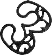 SEWACC Hollow Door Number Sign Rustic Cast Iron Address Numerals for Home Cafe Restaurant Decor DIY House Numbers Weather Resistant and Stylish Design