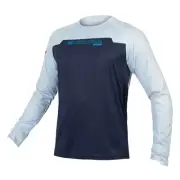 Long Sleeve T- Shirt MTB mt500 Burner L/S Jersey Blue Endura Cycling Bike