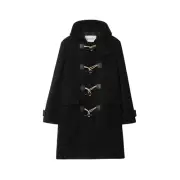BURBERRY Harrogate $3250 Black Wool Duffle Coat New And Authentic