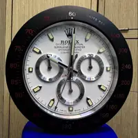 在飛比找蝦皮購物優惠-勞力士代托納掛鐘黑色白色錶盤最佳品質 1:1 最佳