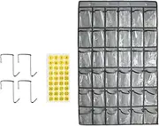 yuksok Phone Holder Pouch Pocket Chart for Cellphones Calculator Holder Storage Bag Organizer for Dorm Room School Cabinet Household, Grey