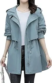 [Generic] Raincoat Rain Jacket for Women Waterproof with Hood Trech Coat Lightweight Raincoats Packable Windbreaker