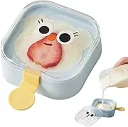 Ice Pop Maker with Lid, Reusable Ice Cream Mold, 4.1x2.9x1.3 inches Adorable Snack Making Tool, Homemade Fruit Snacks, Easy Release Mould for Household and Commercial Kitchen